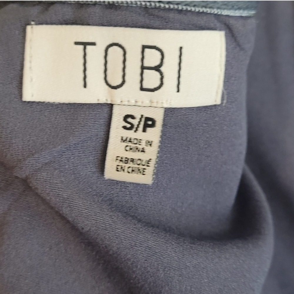 TOBI Krystal Light Blue Strapless Maxi Dress Size Small - Picture 4 of 11